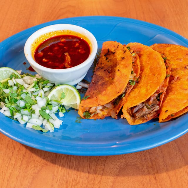 3 Quesabirrias with consome.