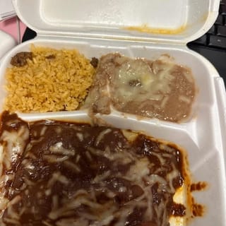 Flour Mole Enchiladas