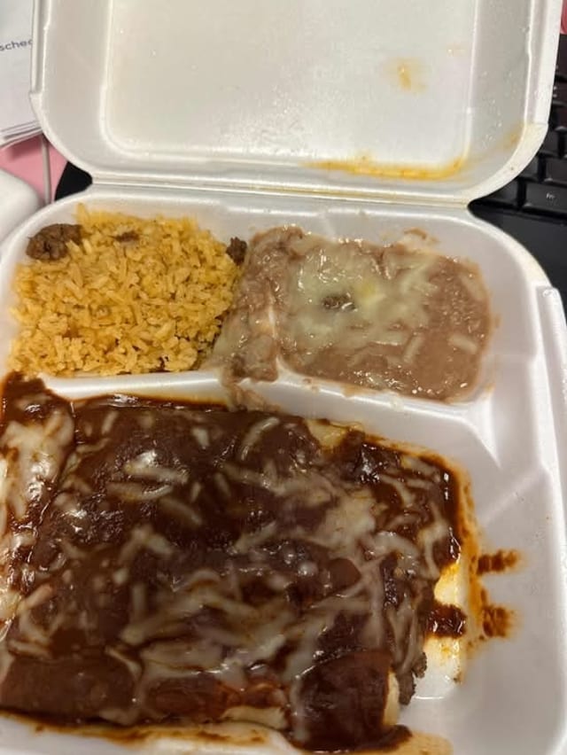 Flour Mole Enchiladas.