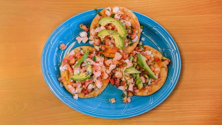 Shrimp Tostada.